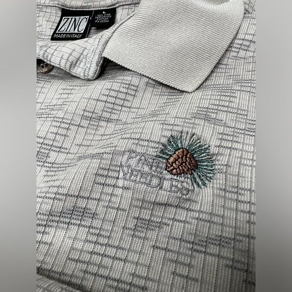 Vtg Pine needles golf club Polo shirt Large - Picture 3 of 9